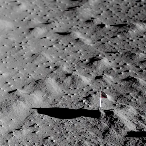 Image similar to a tilt - shift photograph of apollo 1 1 on the moon