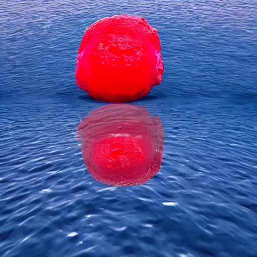 Prompt: a giant benjamin netanyahu sculpture made out of juicy red jelly on ocean surface, long shot, hyper detailed, hyper realistic, ray tracing, 8 k resolution, sharp focus, realistic water, award winning