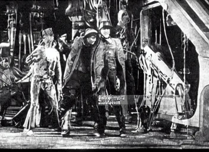 Image similar to scene from the 1 9 1 2 science fiction film escape from new york