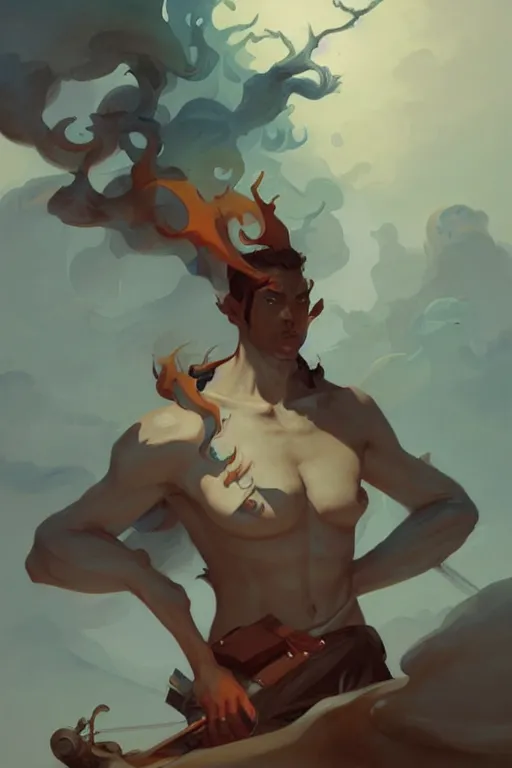 Image similar to male character design, painting by peter mohrbacher, jean giraud