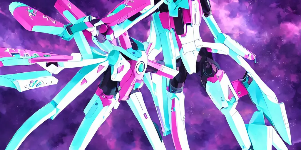 Prompt: hatsune miku piloting neon genesis evangelion mech, digital art, art station, tredning on art station,