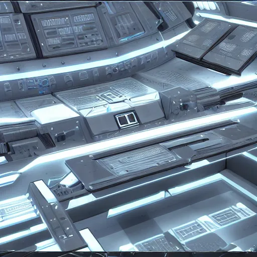 Prompt: highly detailed futuristic docking bay