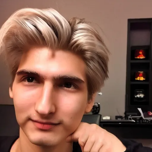 Image similar to really handsome gigachad xqc gigachad gambling : : realistic : : 1 dslr : : 1 - - quality 2