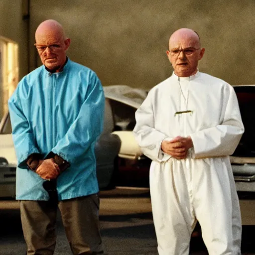 Image similar to john paul ii in breaking bad with walter white