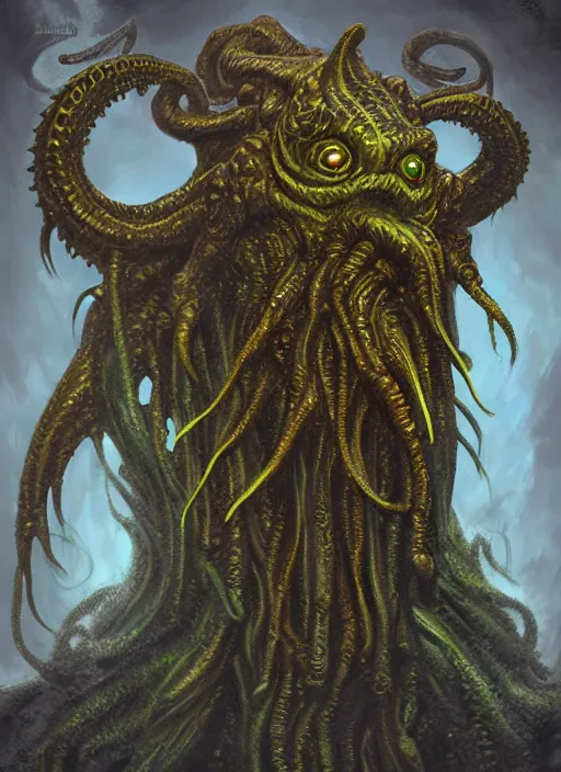 Image similar to Cthulhu monster, epic, detailed, 4k, realistic, trending on artstation