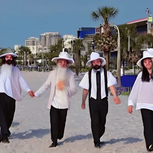 Image similar to hasidic jews in daytona beach during a spring break video