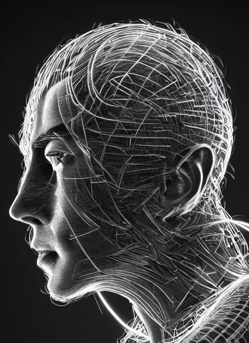 Prompt: a highly detailed long shot photo of intricate masculin male face portrait, futurism, rococo cyber neon lighting, detailed futuristic fibonacci jewelry, profile posing, hyper photorealistic, crispy quality, digital photography, trending in pinterest, cinematic, 4 k ultra hd, art by pascal blanche, art by greg rutkowski, art by artgerm,