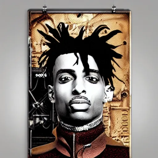 Image similar to playboi carti in steampunk style digital art 4 k the detailed super realistic