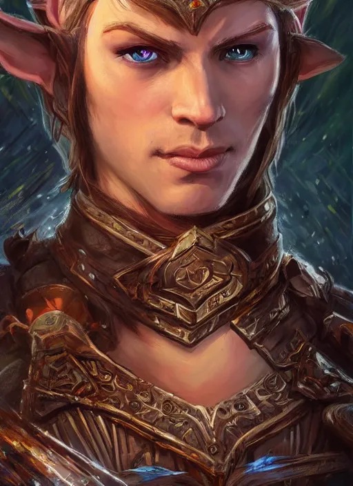 Image similar to half - elf, ultra detailed fantasy, dndbeyond, bright, colourful, realistic, dnd character portrait, full body, pathfinder, pinterest, art by ralph horsley, dnd, rpg, lotr game design fanart by concept art, behance hd, artstation, deviantart, hdr render in unreal engine 5