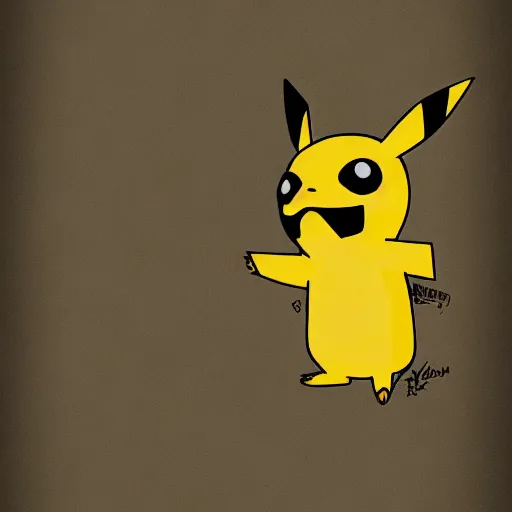 Image similar to Pikachu, wearing a gas mask, Trending on Artstation, Hiroaki Tsutsumi style