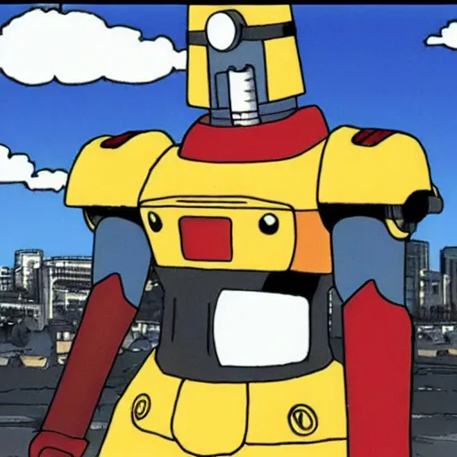 Image similar to anime dilbert gundam, by scott adams