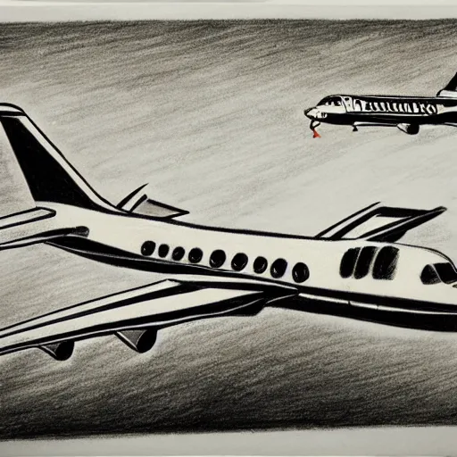 Prompt: drawing of an airplane by frank netter