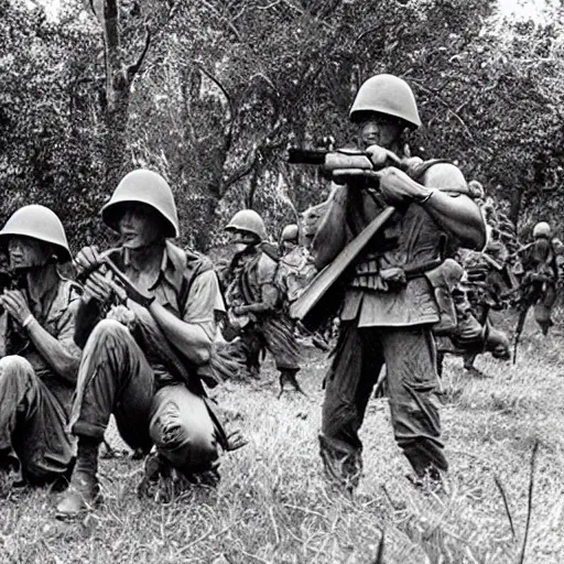 Image similar to vietnam war realistic photography