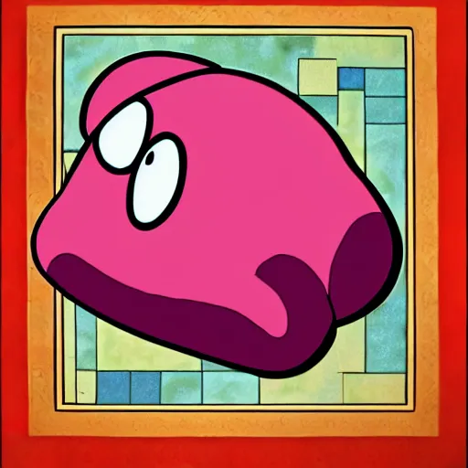 Image similar to portrait of kirby in the style of raphael