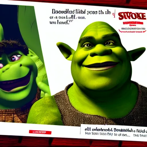 Prompt: Shrek in daily news