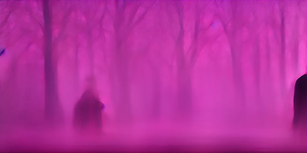 Prompt: screenshot of Luke Skywalker in dark jedi robe is lost on a surreal pink planet with black trees, minamilist 1970s sci fi film by Stanely Kubrick film, color kodak, Ektachrome, anamorphic lenses, detailed faces, hyper-realistic, photoreal, detailed portrait, moody award winning cinematography, beautiful lighting