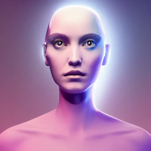 Prompt: a portrait of a female android by beeple