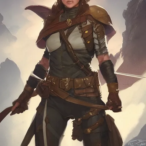 Prompt: 4 0 year old female ranger, art by artgerm and greg rutkowski and magali villeneuve, d & d, fantasy, portrait, highly detailed, headshot, digital painting, trending on artstation, concept art, sharp focus, illustration