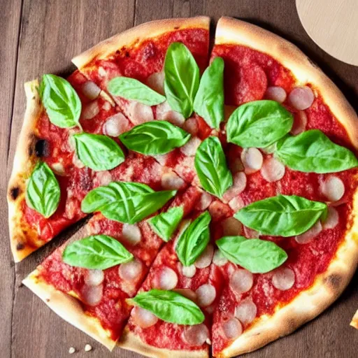 Image similar to pizza made from watermelon with seeds