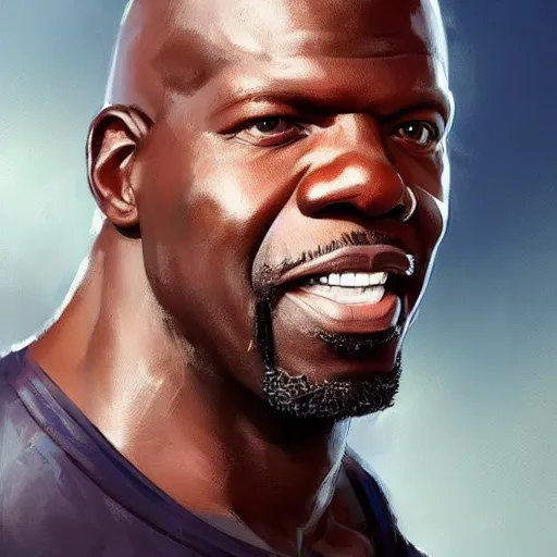 Image similar to “Portrait of Terry Alan Crews by Greg Rutkowski, young, manly, attractive, strong, older brother vibes, highly detailed portrait, scifi, digital painting, artstation, concept art, smooth, sharp foccus ilustration, Artstation HQ”