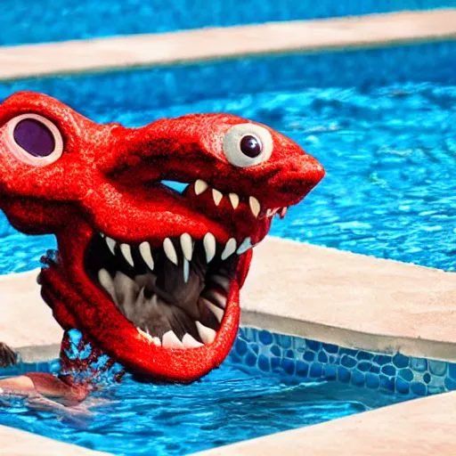 Prompt: creature in a pool
