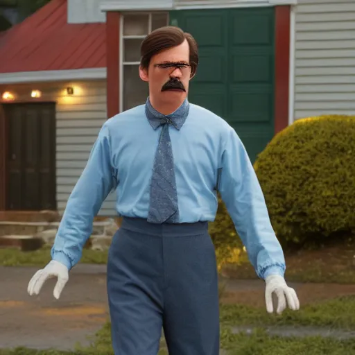 Prompt: Jerma dressed up as Ned Flanders for The Simpsons Live Action Movie film still, 4k resolution, 8k resolution, HD Quality, highly detailed, very detailed, detailed, studio quality lighting, digital art, trending on artstation, film still