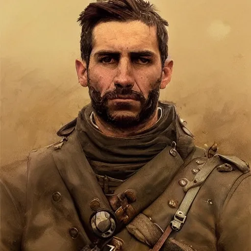 Image similar to portrait of a spanish war hero juan martin diez, colourised, face portrait, epic, tragic, military art, fantasy, dieselpunk, hd shot, digital portrait, beautiful, artstation, comic style, by artgerm, guy denning, jakub rozalski, magali villeneuve and charlie bowater