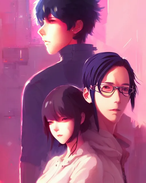 Image similar to young cyberpunk couple falling out of love, portrait shinkai makoto studio ghibli studio key hideaki anno sakimichan stanley artgerm lau rossdraws james jean marc simonetti elegant highly detailed digital painting artstation pixiv