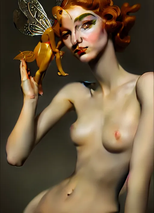 Prompt: cute fairy by tamara lempicka, ultra realistic, concept art, intricate details, highly detailed, photorealistic, octane render, 8 k, unreal engine,