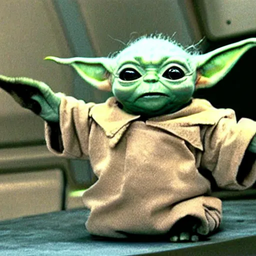 Prompt: baby yoda in star trek enterprise