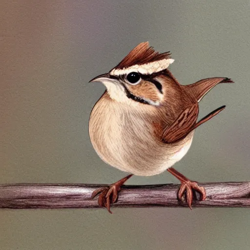 Image similar to drawing of a carolina wren