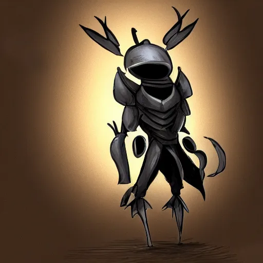 Image similar to human wearing hollow knight armor