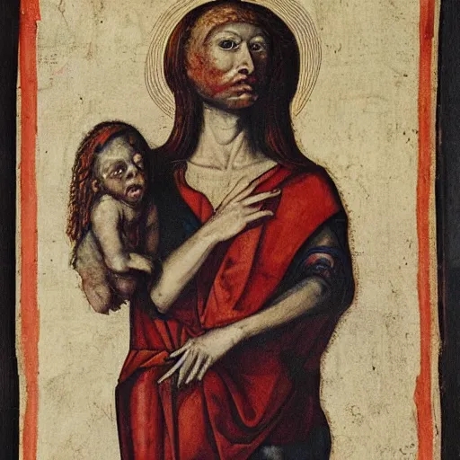 Image similar to salome holding decapitated head of st. john the baptist