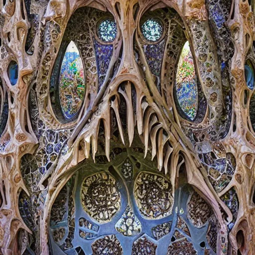 Image similar to intricate detailed visionary architecture and gardens by antoni gaudi, john stephens, alex gray