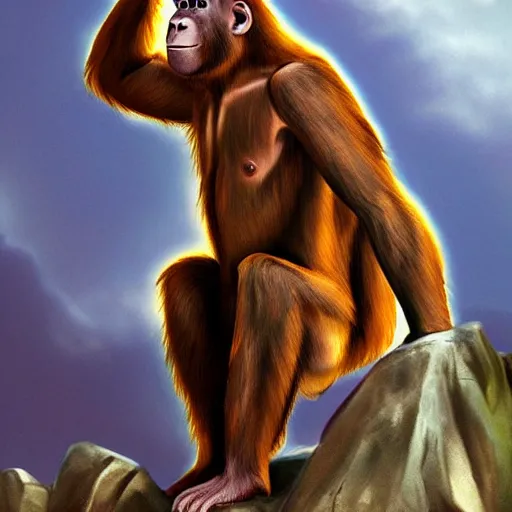 Image similar to human ape mixed in the future