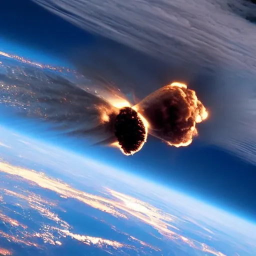 Prompt: nuclear explosion seen from ISS