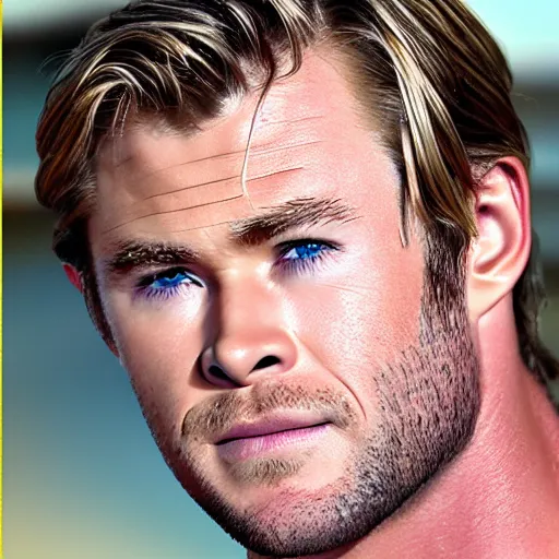 Prompt: Chris Hemsworth closeup intricate elegant highly detailed photorealistic