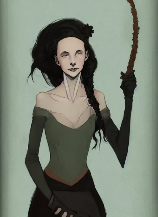 Image similar to a portrait of a pretty sewer punk young lady by abigail larson