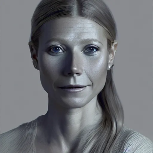 Prompt: Portrait of Gwyneth Paltrow, highly detailed facial features, octane render, 8k, by Ilya Repin