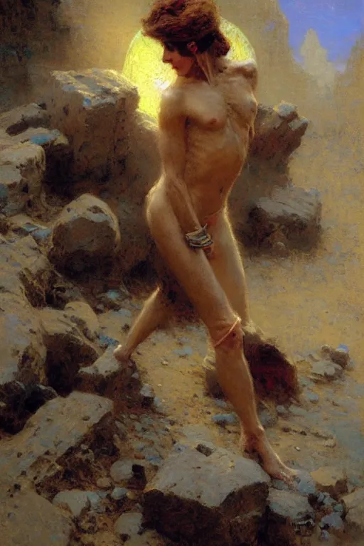 Image similar to The load of ring, painting by Gaston Bussiere, Craig Mullins