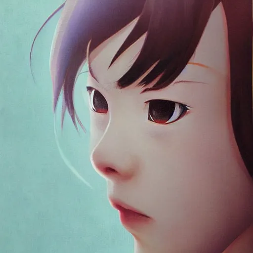 Image similar to a high detail portrait of high school girl by makoto sinkai, by BUNBUN, in simple background, CLIP STADIO, mad painting