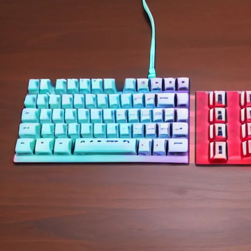 Image similar to hyperx keyboard made from jelly sugar free