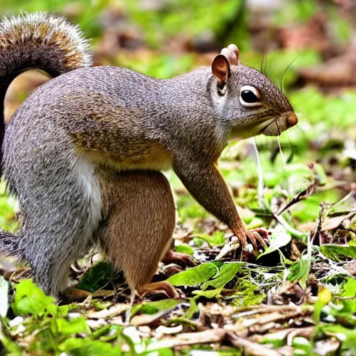 Image similar to amazing amazonian hunting a squirrel, photograph