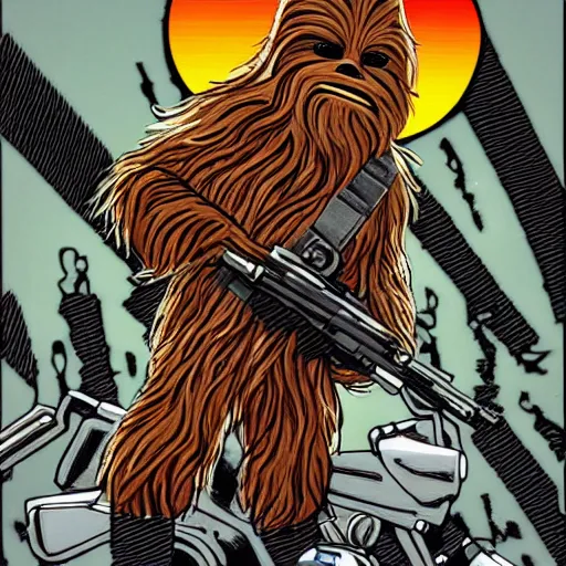 Prompt: Chewbacca as the terminator