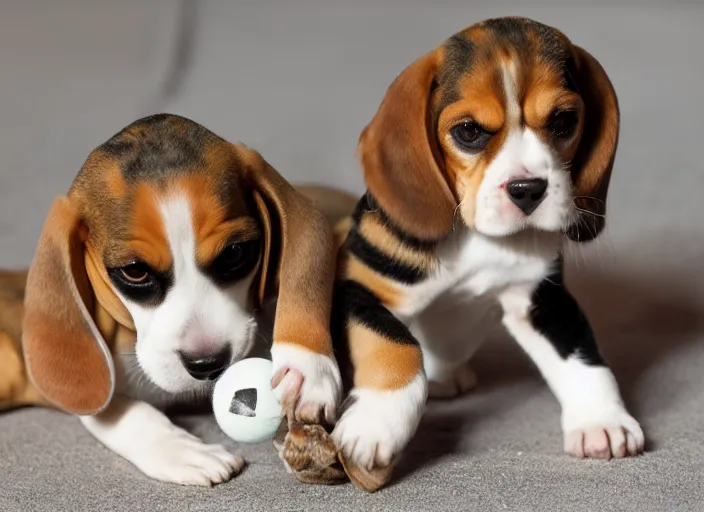 Image similar to beagle and baby playing together