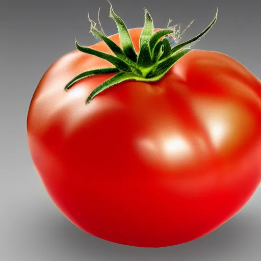 Prompt: tomato form, transparent crystal