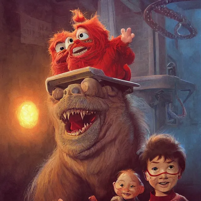 Image similar to john mcready and childs from the thing 1 9 8 2 movie, by stanley artgerm lau, wlop, rossdraws, frank frazetta, andrei riabovitchev, marc simonetti