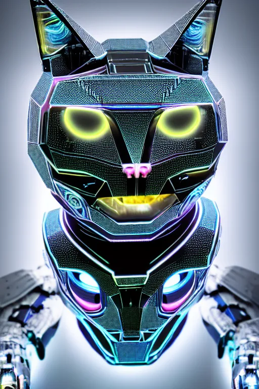 Image similar to detailed photo of the half - cybernetic robocat, symmetry, awesome exposition, very detailed, highly accurate, intricate, professional lighting diffracted lightrays, 8 k, sense of awe, science magazine cover