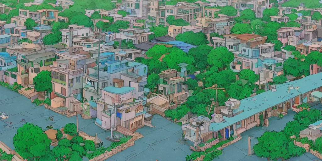 Prompt: studio ghibli style of Karachi, 4k, 8k