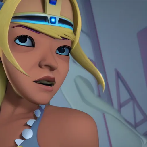 Prompt: Princess 'Kida' Kidagakash, in the Clone Wars, 3D animation, 4k,